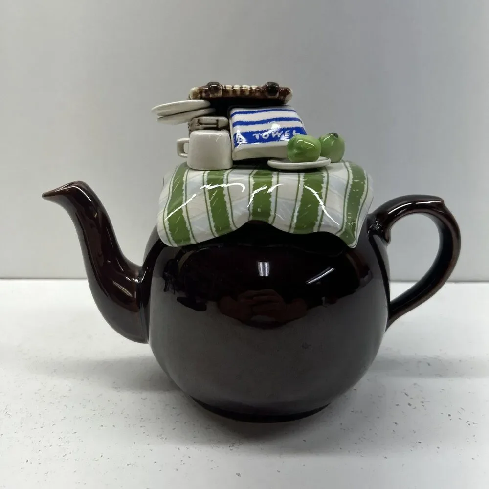 CARDEW DESIGN Brown Betty Summer Picnic Teapot Made in England ‼️Read‎ Desc‼️